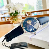 ORIENT STAR AUTOMATIC RE-AT0205L00B BLUE LEATHER MEN WATCH