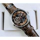 ORIENT MECHANICAL RE-AV0006Y00B BROWN LEATHER MEN WATCH