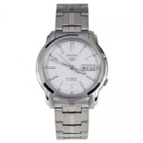 SEIKO SNKL75K1 AUTOMATIC WHITE DIAL STAINLESS STEEL MEN'S WATCH