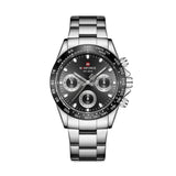 NAVIFORCE NF9193 S/B/B CHRONOGRAPH BLACK DIAL METAL FINISH STAINLESS STEEL MEN'S WATCH