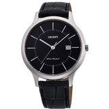 ORIENT RF-QD0004B10B NLACK LEATHER MEN'S WATCH