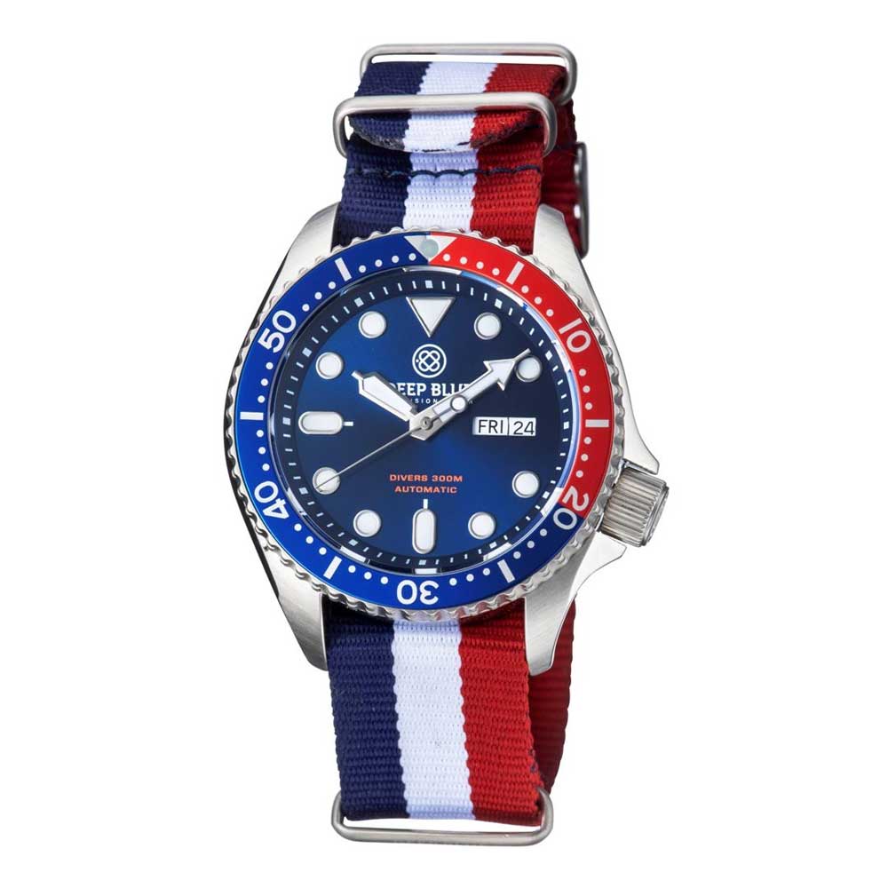 DEEP BLUE NATO DIVER #NATODIVERSSPEPSI DIVER'S WATCH - H2 Hub Watches
