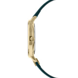 SARA MILLER TAHITI LADIES DARK GREEN LEATHER STRAP LEOPARD DIAL WATCH SA2084