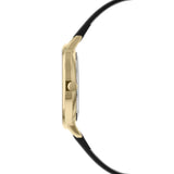 SARA MILLER BAMBOO BIRD GARDEN BLACK LEATHER STRAP WOMEN'S WATCH SA2090