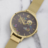 SARA MILLER CHELSEA GREY DIAL GOLD MESH STRAP WOMEN'S WATCH SA4014