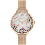 SARA MILLER BAMBOO - MOTHER OF PEARL DIAL ROSE GOLD MESH STRAP WOMEN'S WATCH SA4070