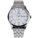 ORIENT SAB0B006WB SILVER/LEATHER STRAP MEN WATCH