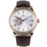 ORIENT SAG00002W0 OPEN HEART BROWN LEATHER MEN'S WATCH
