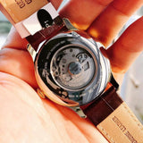 ORIENT SAG00002W0 OPEN HEART BROWN LEATHER MEN'S WATCH
