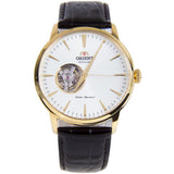 ORIENT SAG02003W0 WHITE DIAL BLACK LEATHER MEN'S WATCH