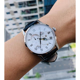 ORIENT SAK00002S0 MOON-PHASE BLACK LEATHER MEN WATCH
