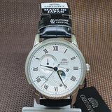 ORIENT SAK00002S0 MOON-PHASE BLACK LEATHER MEN WATCH