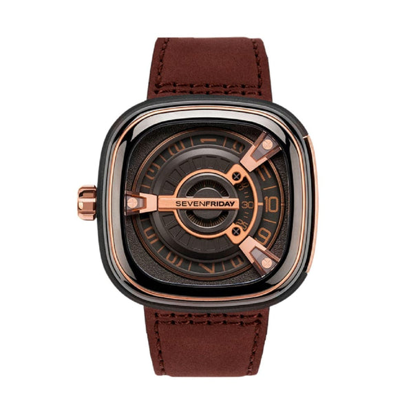 SEVENFRIDAY M-SERIES AUTOMATIC SF-M2/02 BROWN LEATHER MEN'S WATCH