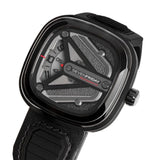 SEVENFRIDAY M-SERIES SPACESHIP AUTOMATIC SF-M3/01 BLACK LEATHER MEN'S WATCH