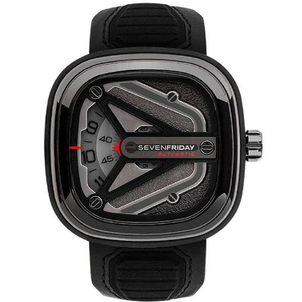 SEVENFRIDAY M-SERIES SPACESHIP AUTOMATIC SF-M3/01 BLACK LEATHER MEN'S WATCH