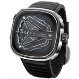 Sevenfriday Chrome Black Dial And Calf Skin Leather Strap Men Watch SF-M3/08