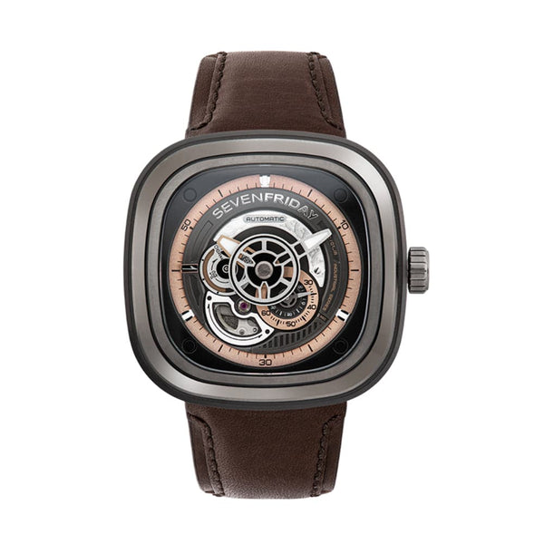 SEVENFRIDAY SF-P2C/01 BROWN LEATHER MEN'S WATCH