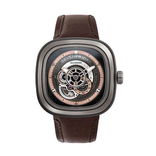 SEVENFRIDAY SF-P2C/01 BROWN LEATHER MEN'S WATCH