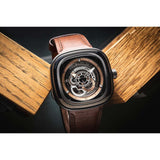 SEVENFRIDAY SF-P2C/01 BROWN LEATHER MEN'S WATCH