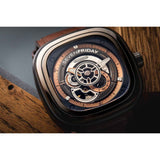 SEVENFRIDAY SF-P2C/01 BROWN LEATHER MEN'S WATCH