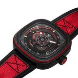 SEVENFRIDAY P-SERIES SF-P3C/04 RED CARBON AUTOMATIC MEN'S WATCH
