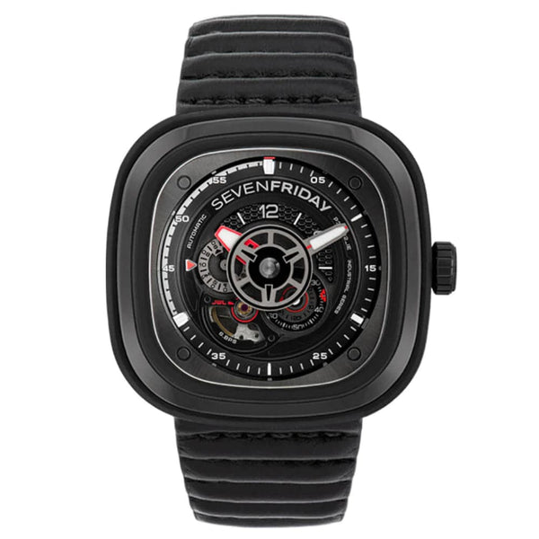 SEVENFRIDAY BLACK SILICONE STRAP MEN WATCH SF-P3C/06