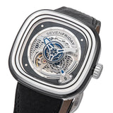 SEVENFRIDAY AUTOMATIC BLACK LEATHER MEN WATCH SF-PS1/01