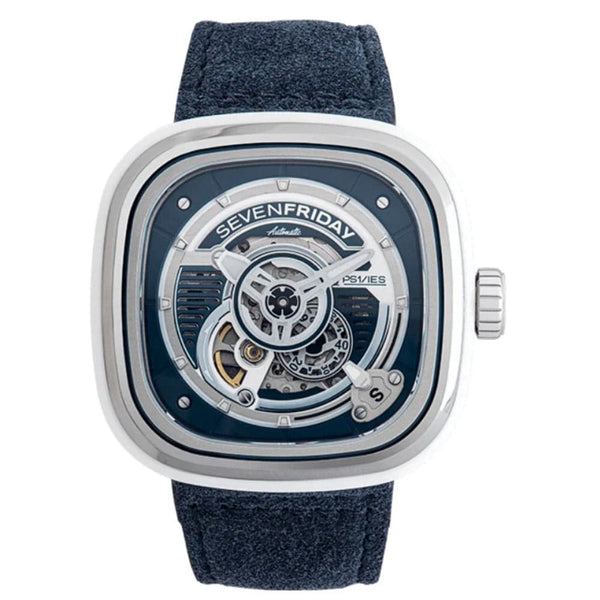 SEVENFRIDAY BLUE LEATHER STRAP MEN WATCH SF-PS1/03