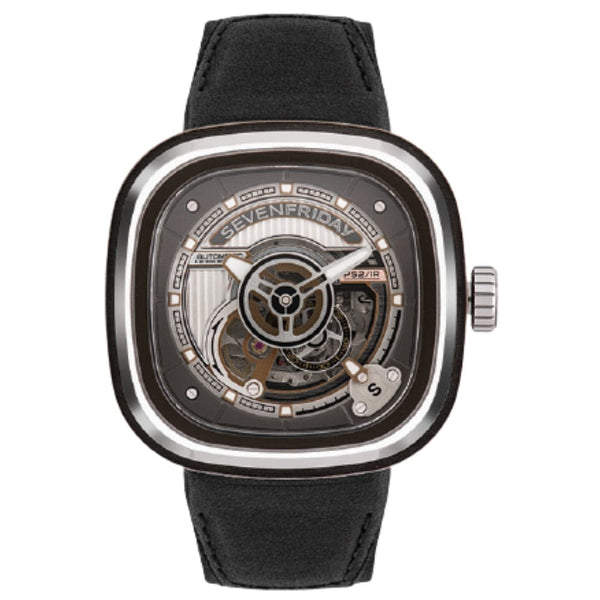 SEVENFRIDAY SF-PS2/01 BLACK LEATHER MEN'S WATCH