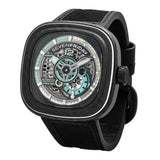 Sevenfriday Jade Carbon Black Leather Strap Men Watch SF-PS3/01