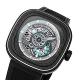 Sevenfriday Jade Carbon Black Leather Strap Men Watch SF-PS3/01
