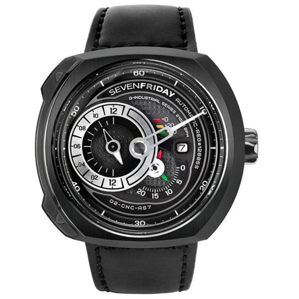 SEVENFRIDAY Q-SERIES AUTOMATIC SF-Q3/05 BLACK LEATHER MEN'S WATCH