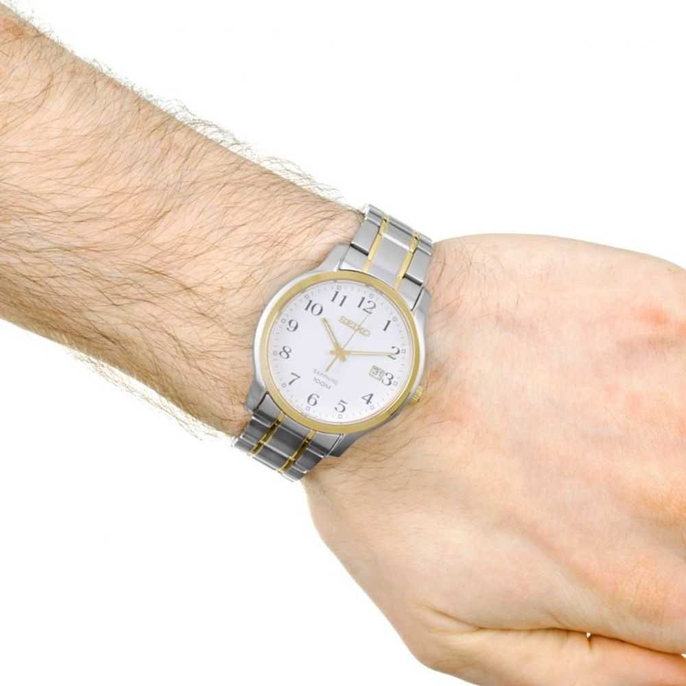 SEIKO GENERAL SGEH68P1 ANALOG STAINLESS STEEL MEN'S TWO TONE WATCH - H2 Hub Watches
