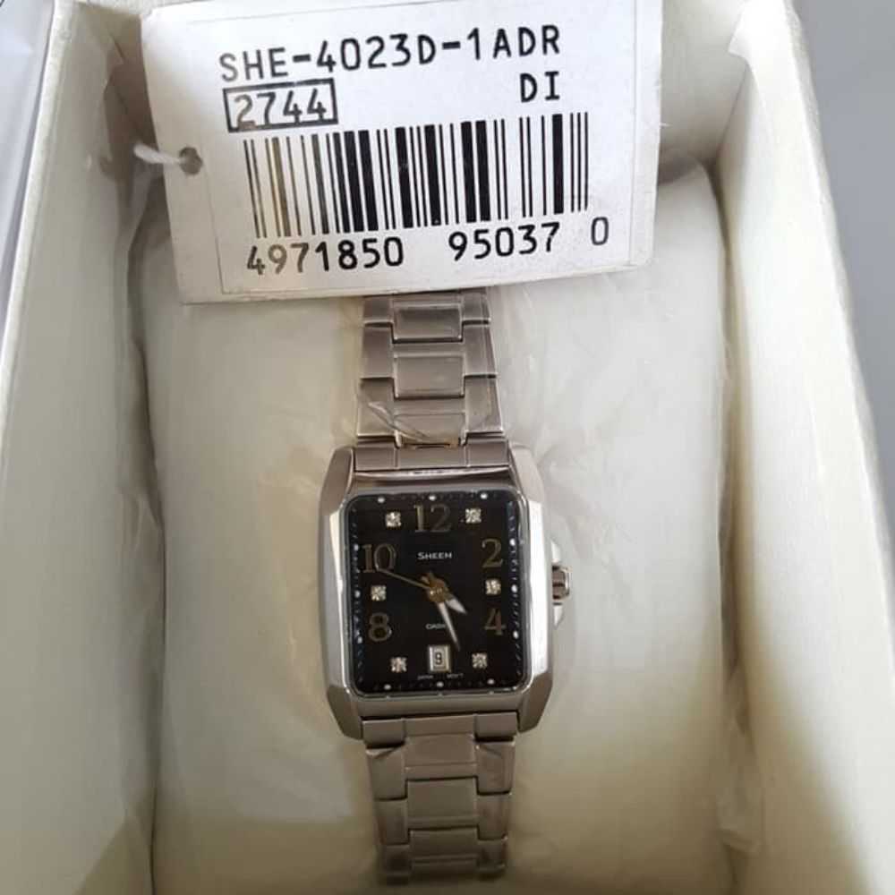 CASIO SHEEN SHE-4023D-1ADR QUARTZ SILVER STAINLESS STEEL WOMEN'S WATCH - H2 Hub Watches