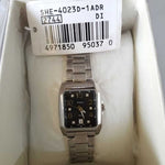 CASIO SHEEN SHE-4023D-1ADR QUARTZ SILVER STAINLESS STEEL WOMEN'S WATCH - H2 Hub Watches