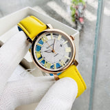 CASIO SHEEN SHE-4047PGL-9AUDR YELLOW LEATHER STRAP WOMEN'S WATCH