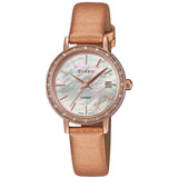 CASIO SHEEN SHE-4060PGL-4A PINK LEATHER WOMEN WATCH