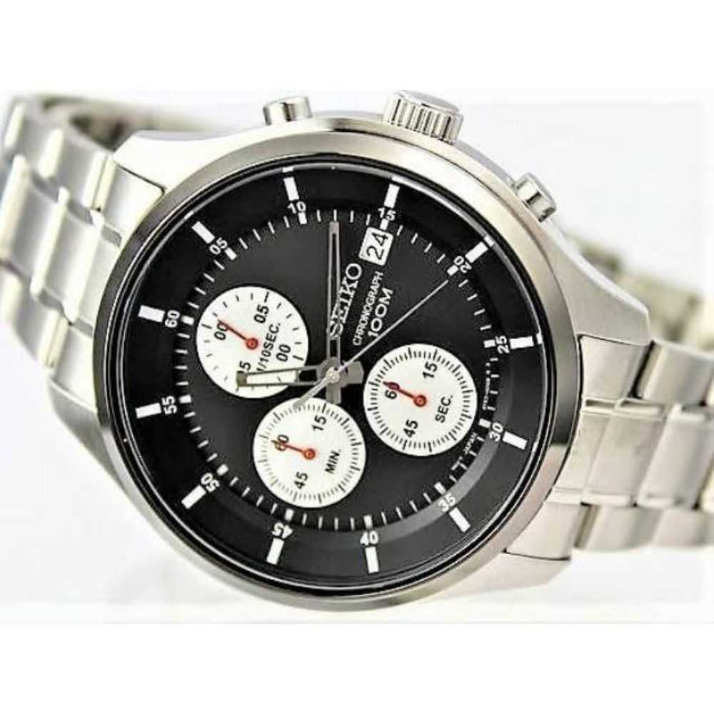 SEIKO GENERAL NEO SPORTS SKS545P1 CHRONOGRAPH STAINLESS STEEL MEN'S SILVER WATCH - H2 Hub Watches