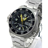 SEIKO 5 SKZ211K1P AUTOMATIC SPORT SHARK BLACK DIAL INNER RORATING COMPASS SCALE MEN'S WATCH