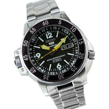 SEIKO 5 SKZ211K1P AUTOMATIC SPORT SHARK BLACK DIAL INNER RORATING COMPASS SCALE MEN'S WATCH