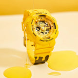 Casio G-Shock & Baby-G Digital-Analogue Yellow Resin Strap Unisex Watch SLV-22A-9A