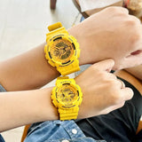 Casio G-Shock & Baby-G Digital-Analogue Yellow Resin Strap Unisex Watch SLV-22A-9A