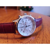SEIKO CHRONOGRAPH SNDC31P1P BROWN LEATHER MEN'S WATCH
