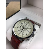 SEIKO CHRONOGRAPH SNDC31P1P BROWN LEATHER MEN'S WATCH