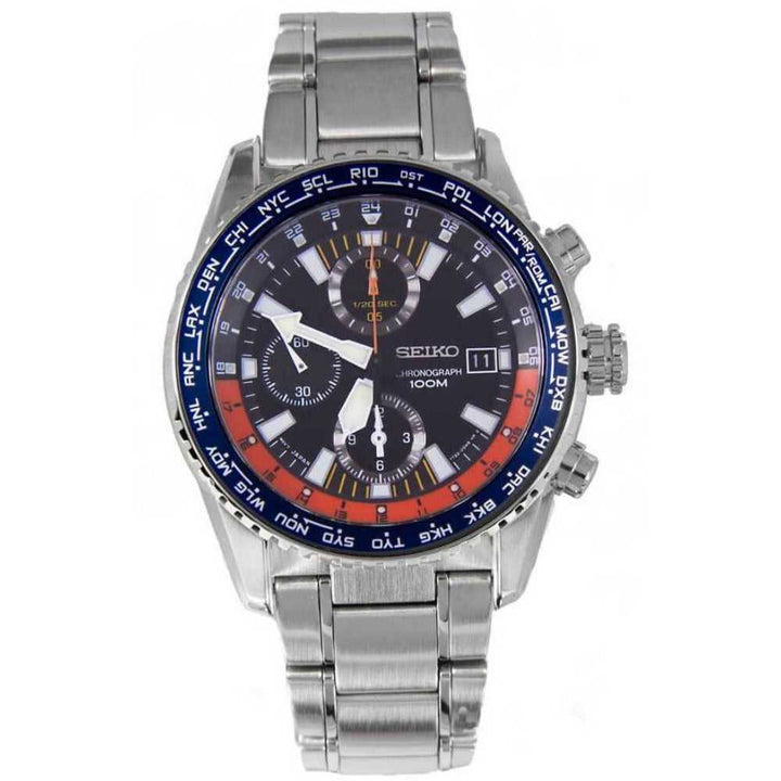 SEIKO CRITERIA SNDD11P1 CHRONOGRAPH STAINLESS STEEL MEN'S SILVER WATCH - H2 Hub Watches
