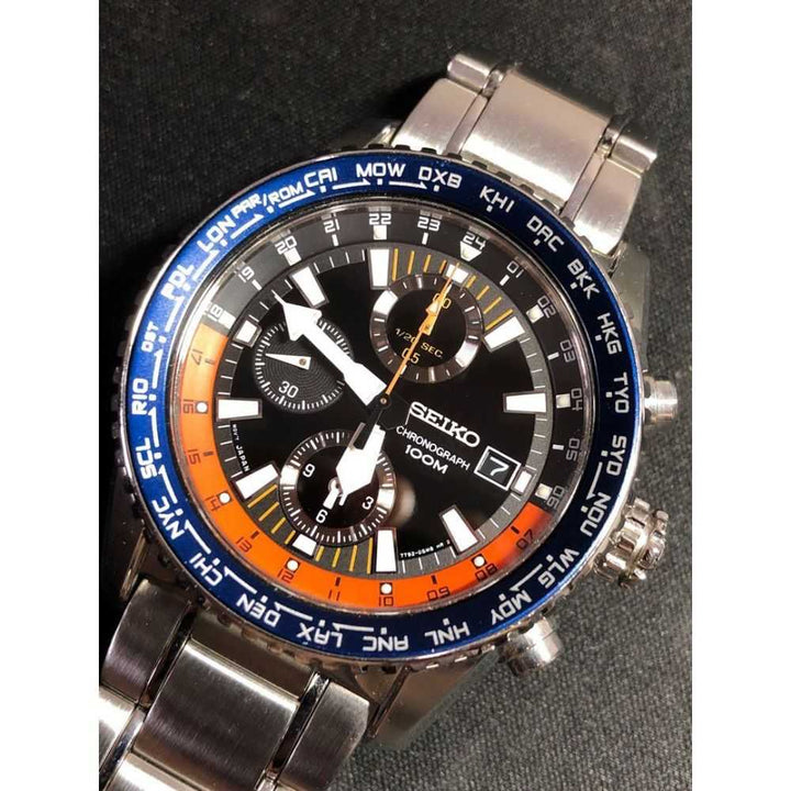SEIKO CRITERIA SNDD11P1 CHRONOGRAPH STAINLESS STEEL MEN'S SILVER WATCH - H2 Hub Watches
