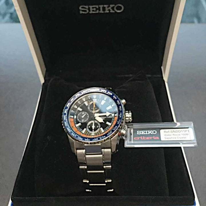 SEIKO CRITERIA SNDD11P1 CHRONOGRAPH STAINLESS STEEL MEN'S SILVER WATCH - H2 Hub Watches