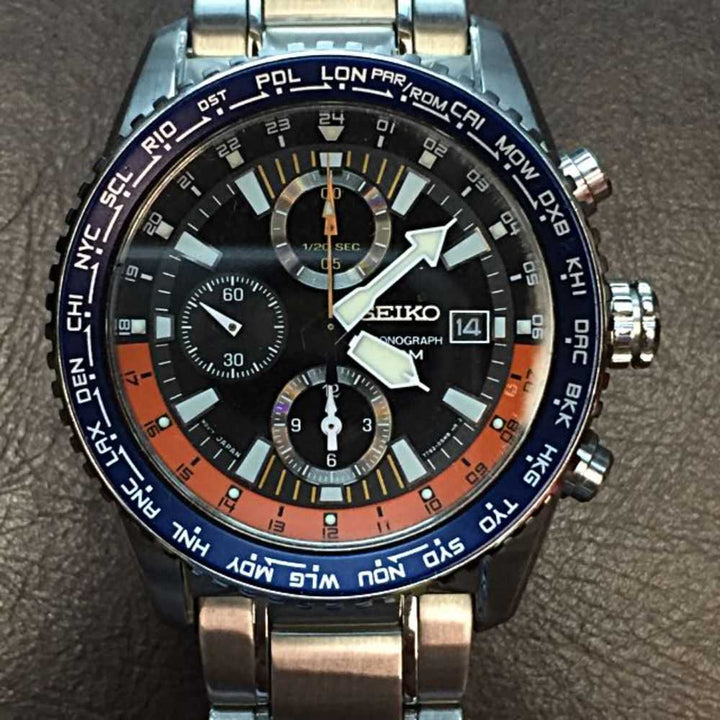 SEIKO CRITERIA SNDD11P1 CHRONOGRAPH STAINLESS STEEL MEN'S SILVER WATCH - H2 Hub Watches