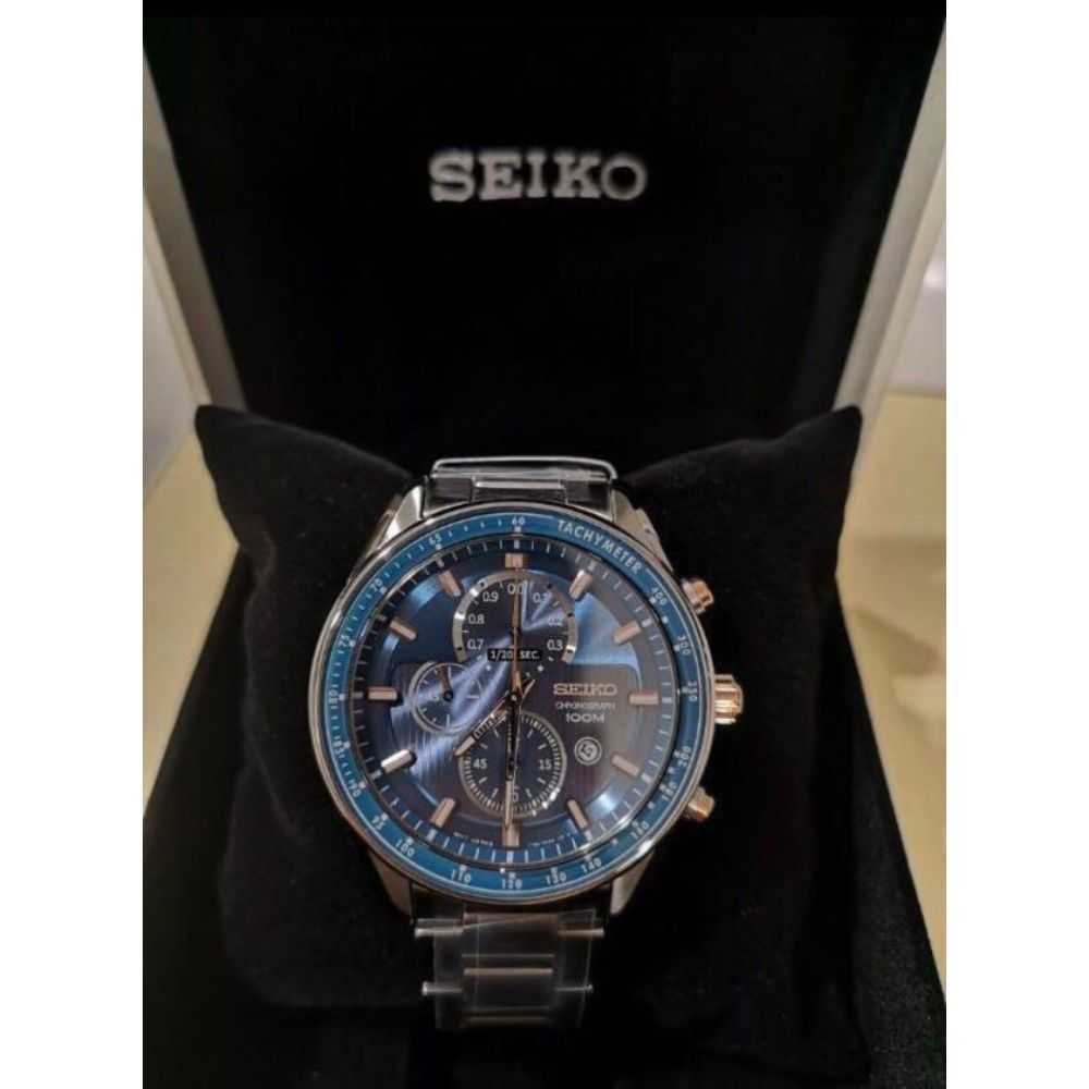 SEIKO CRITERIA SNDH01P1 CHRONOGRAPH STAINLESS STEEL MEN'S SILVER WATCH - H2 Hub Watches