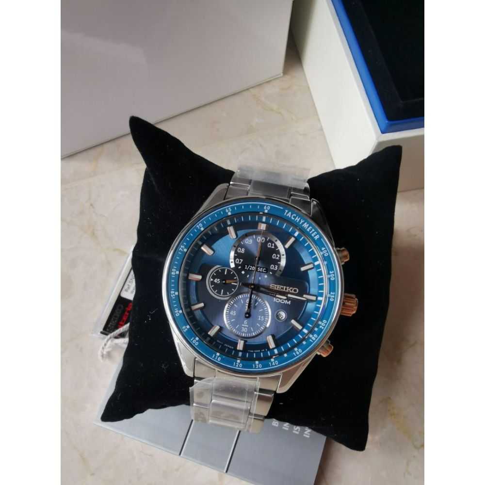 SEIKO CRITERIA SNDH01P1 CHRONOGRAPH STAINLESS STEEL MEN'S SILVER WATCH - H2 Hub Watches